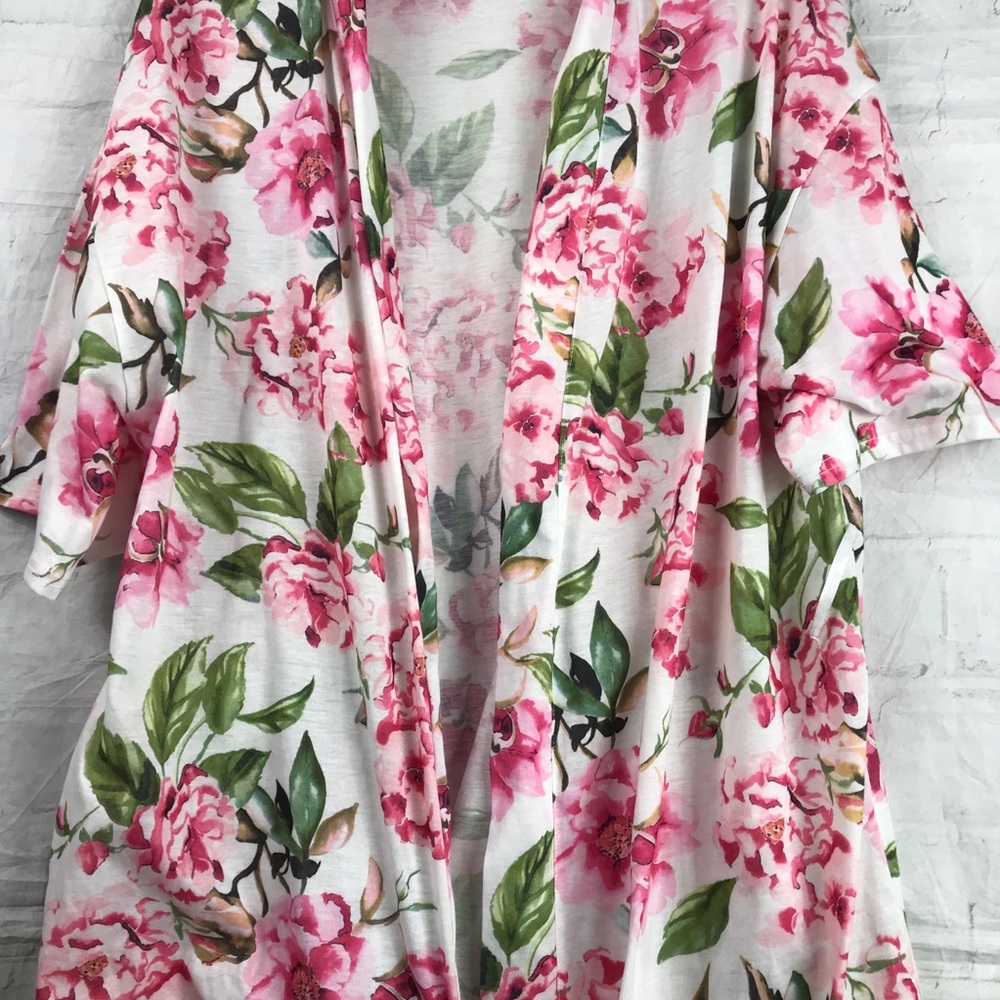Show Me Your Mumu Pink Floral Robe OS - Picture 2 of 4